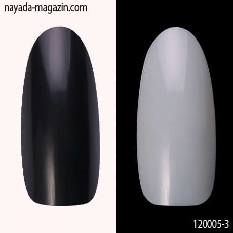 Микс Набор миндалевидных типс Nayada Черный/Молочный 500шт/уп